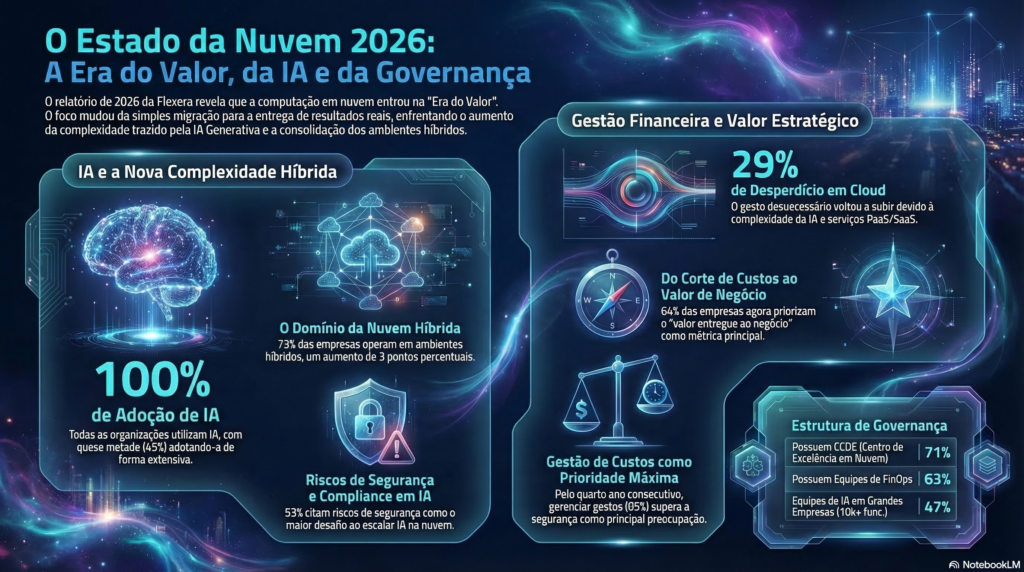 Infográfico Estado da Nuvem 2026 - Relatório Flexera