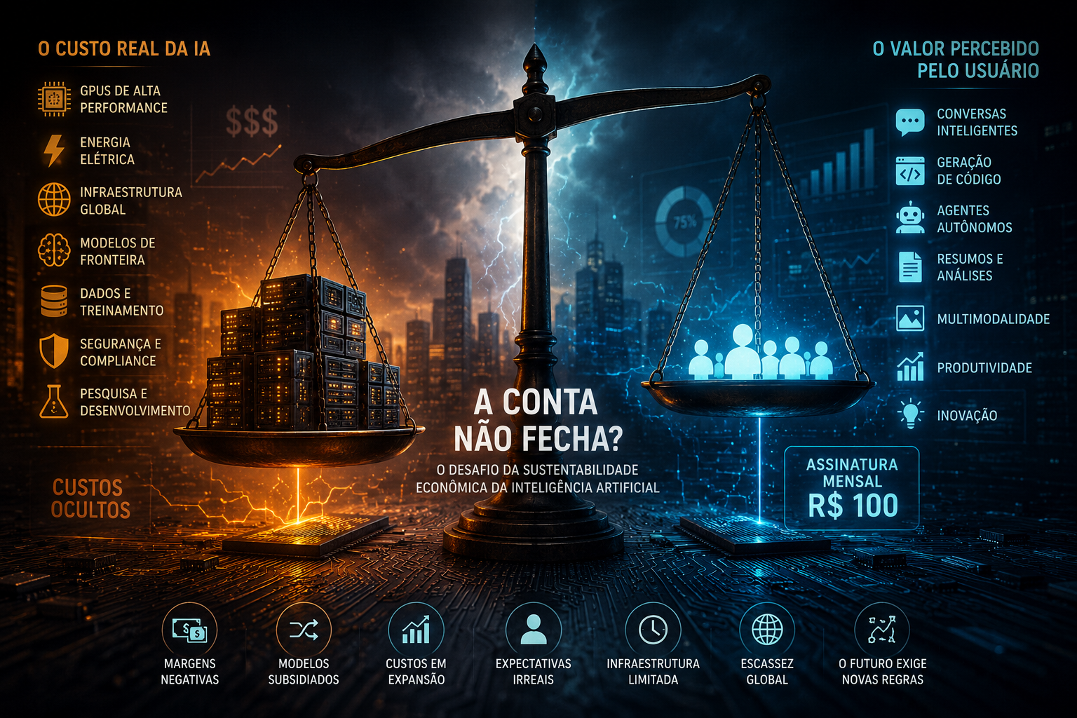 IA Generativa e a Conta que Ainda Não Fecha: O Futuro das Assinaturas, dos Agentes e da Sustentabilidade Econômica da Inteligência Artificial