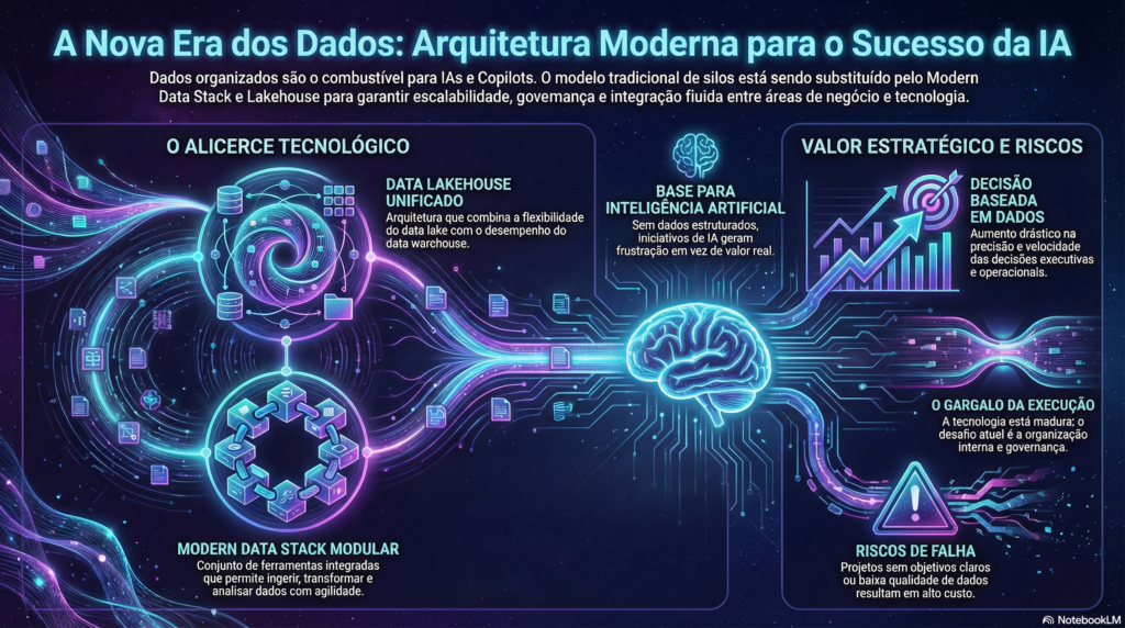 Infográfico Arquitetura de Dados Moderna para IA - InfoChoice