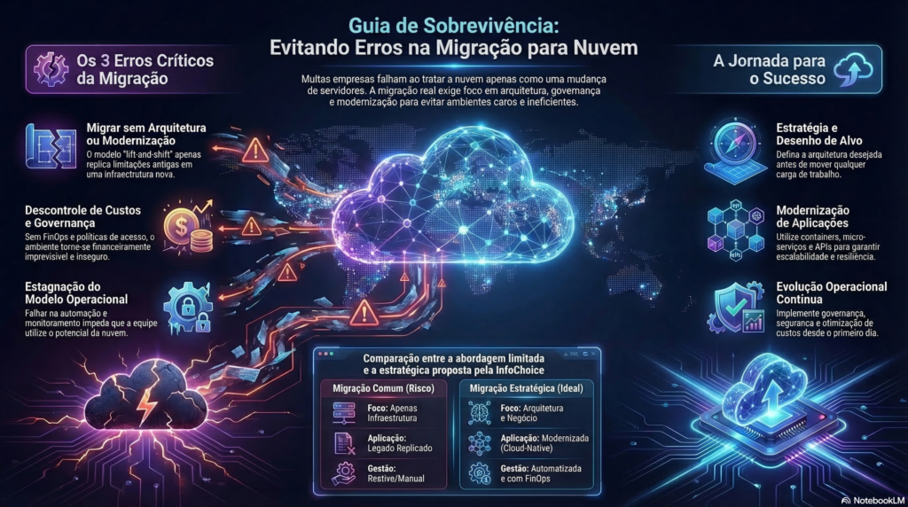 Infográfico - Evitando Erros na Migração para Nuvem - InfoChoice