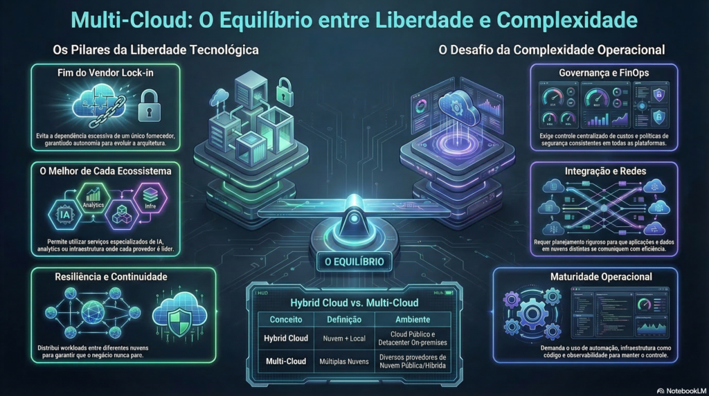 Infográfico - Multi-Cloud: O Equilíbrio entre Liberdade e Complexidade - InfoChoice