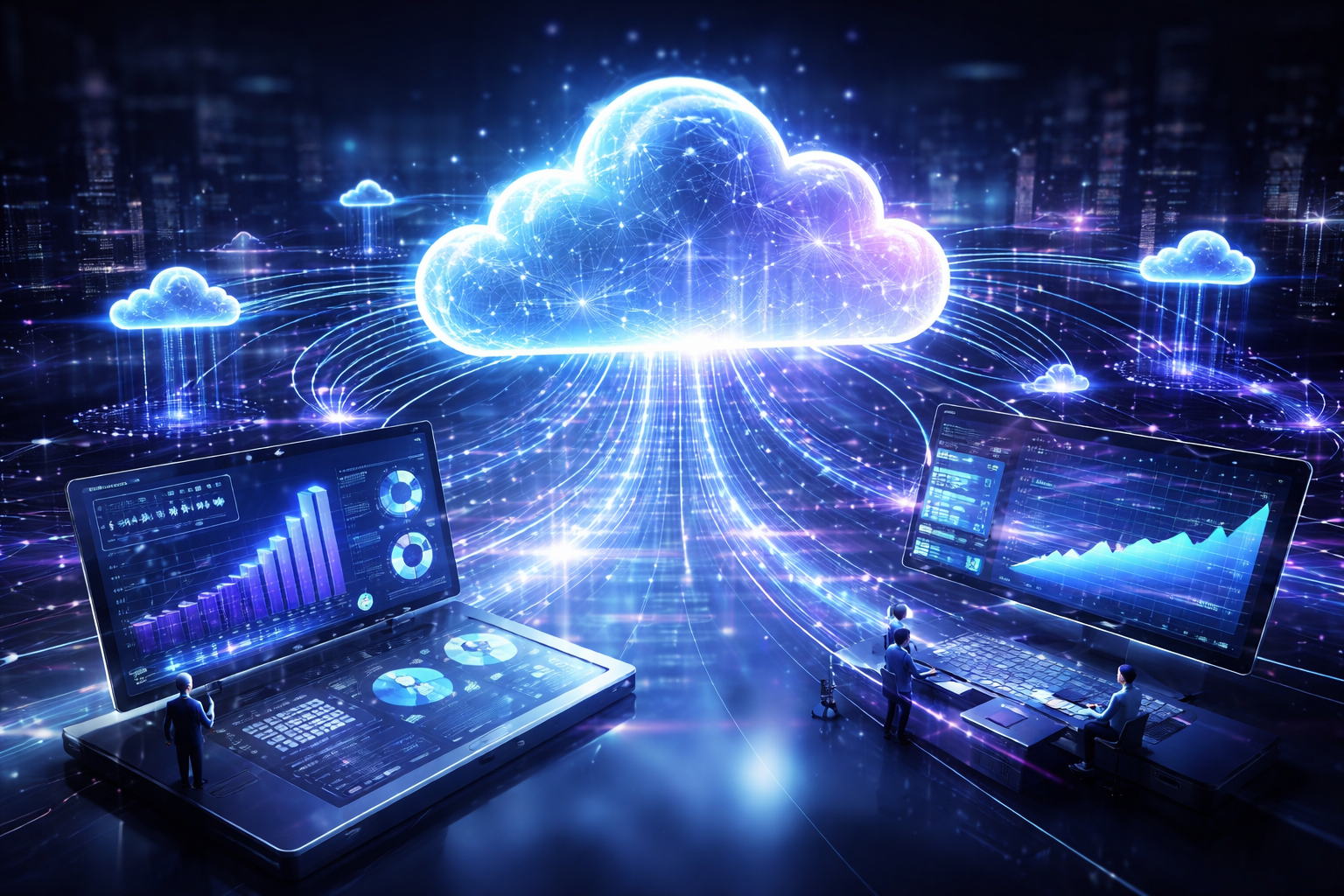 Relatório State of the Cloud 2026 mostrando crescimento da IA, aumento da complexidade multi-cloud e desafios de gestão de custos em nuvem