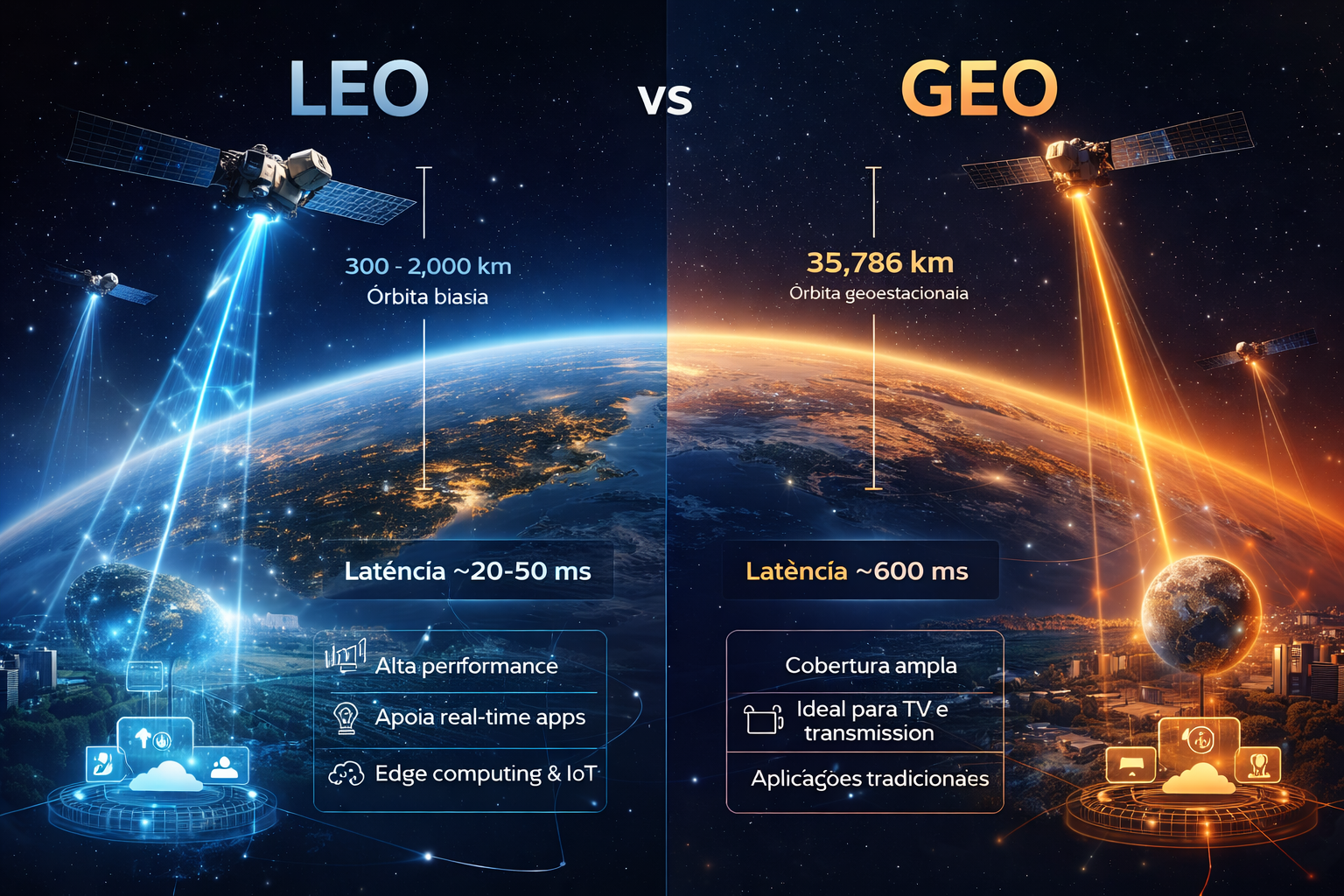 LEO vs GEO: A Arquitetura Invisível que Vai Definir o Futuro da Internet