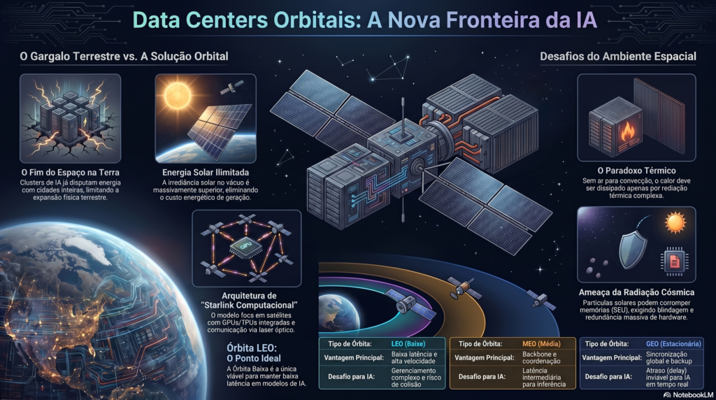Infográfico Data Centers Orbitais - InfoChoice